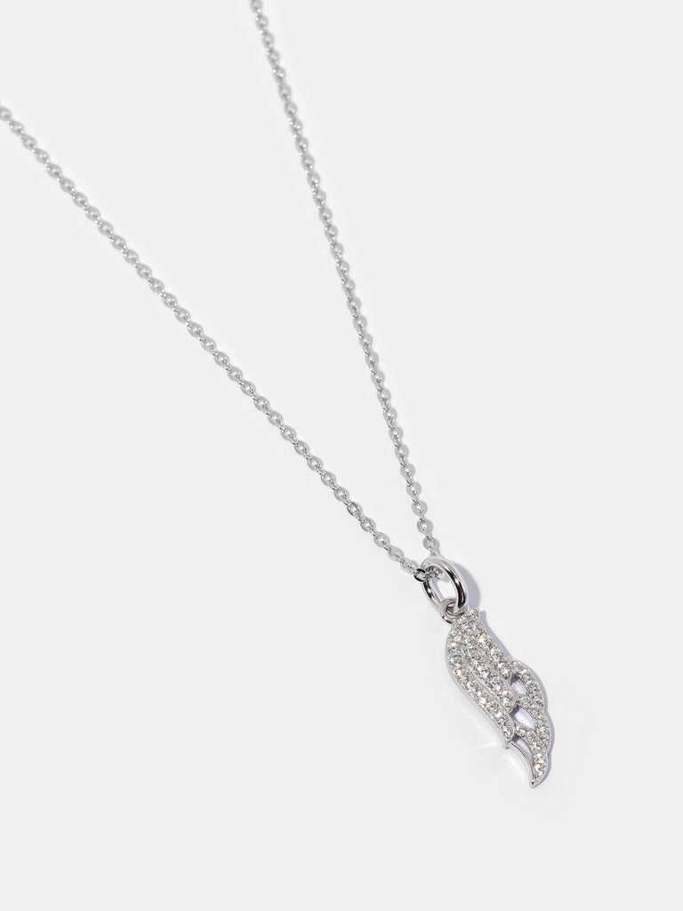 Pavé Angel Wing Pendant Necklace