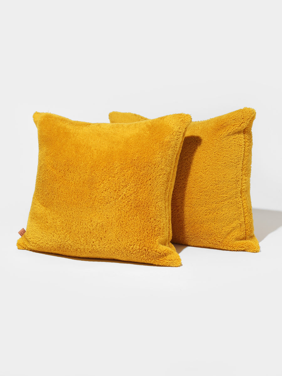 Golden Cozy Fuzz Pillow Case House of Eleven by Silva Twins