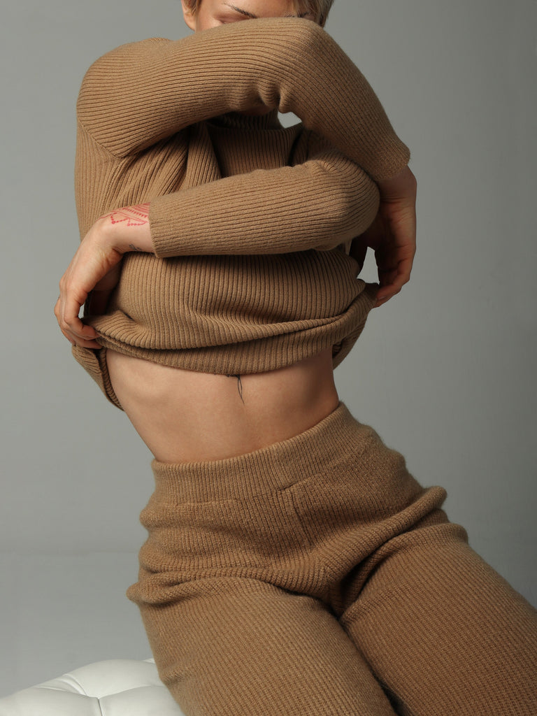 HOF11 Caramel Joggers – House of Eleven by Silva Twins