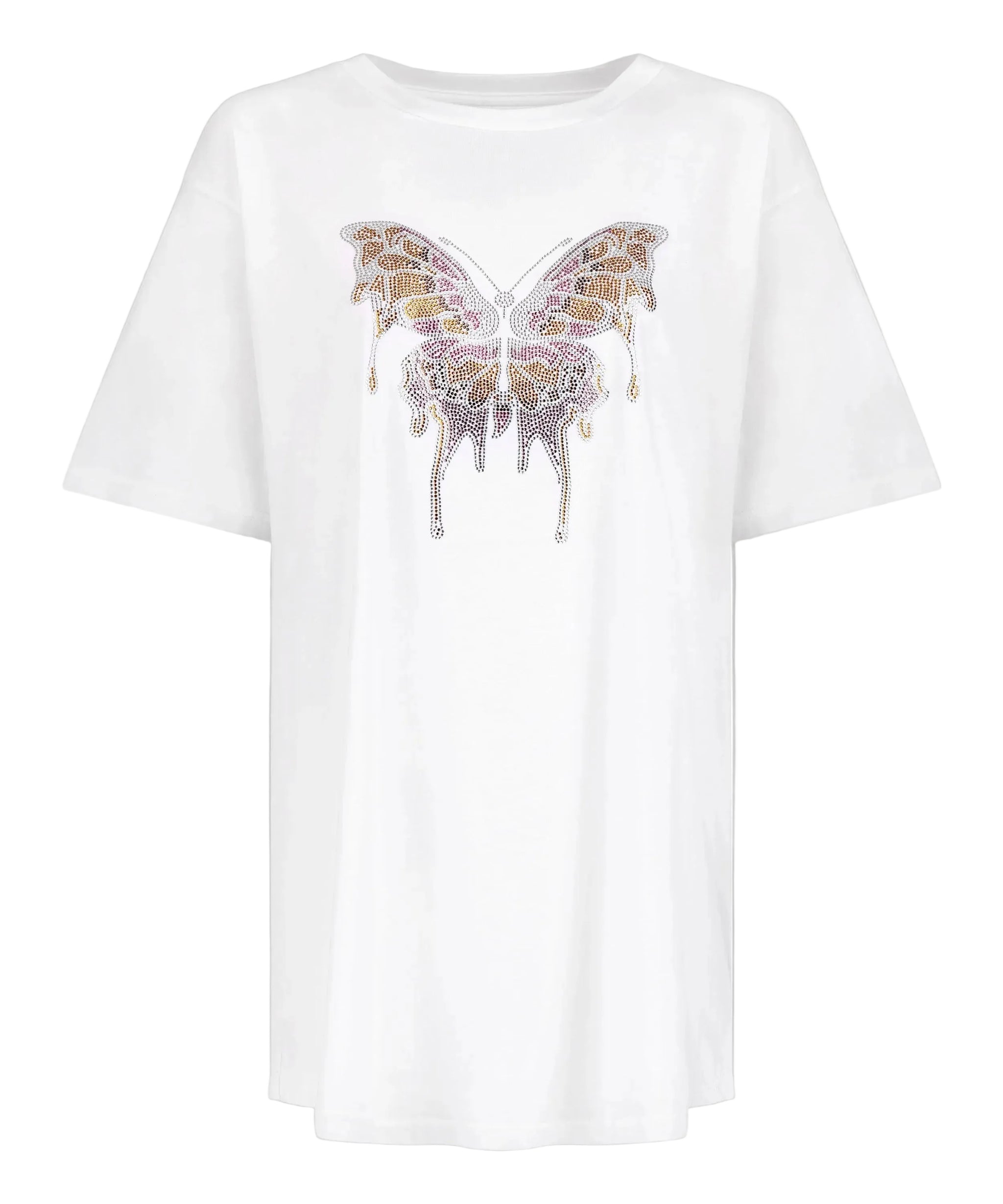 Crystal Drip Butterfly Oversized Tee – House of Eleven by Silva Twins
