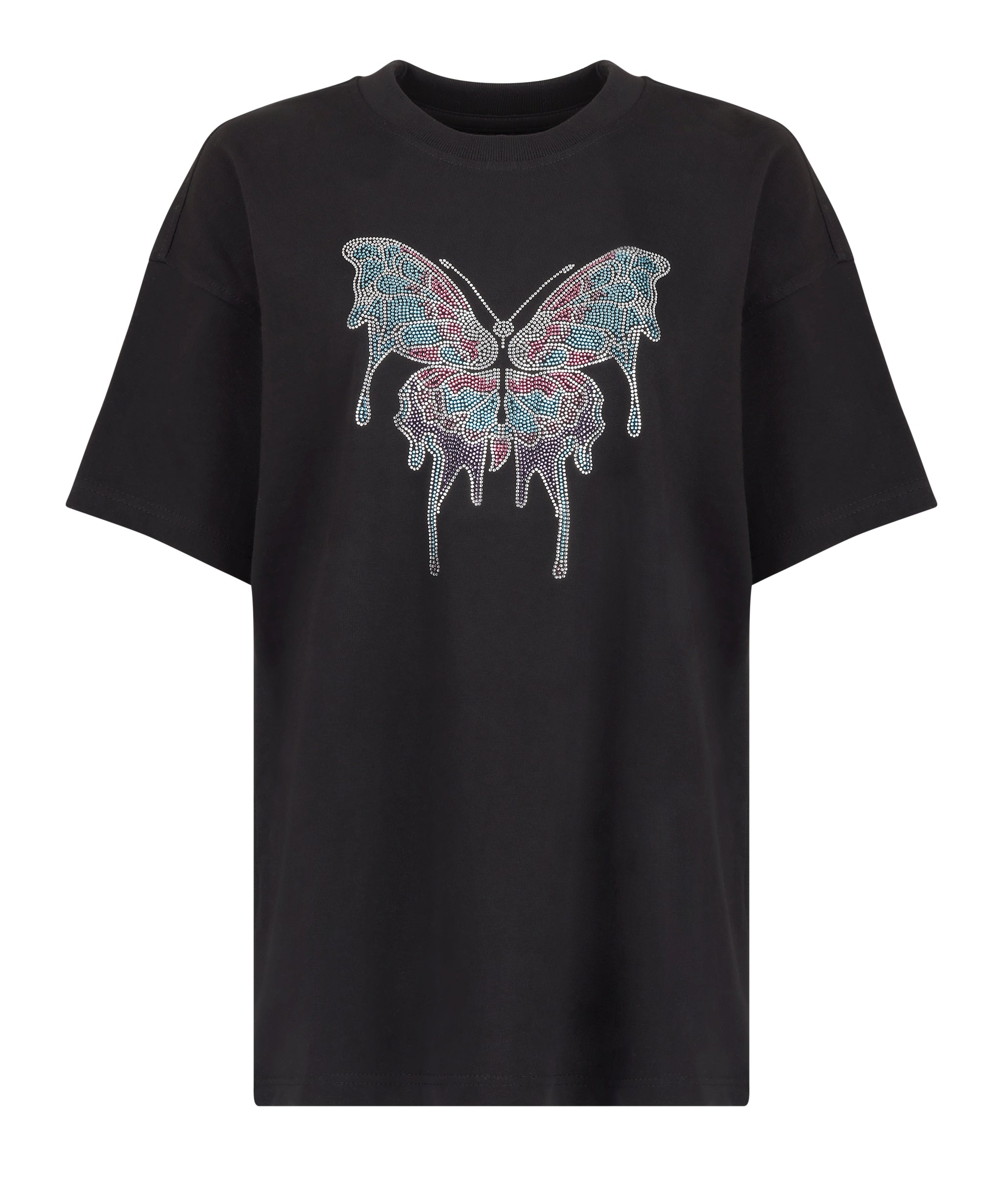 Crystal Drip Butterfly Oversized Tee – House of Eleven by Silva Twins