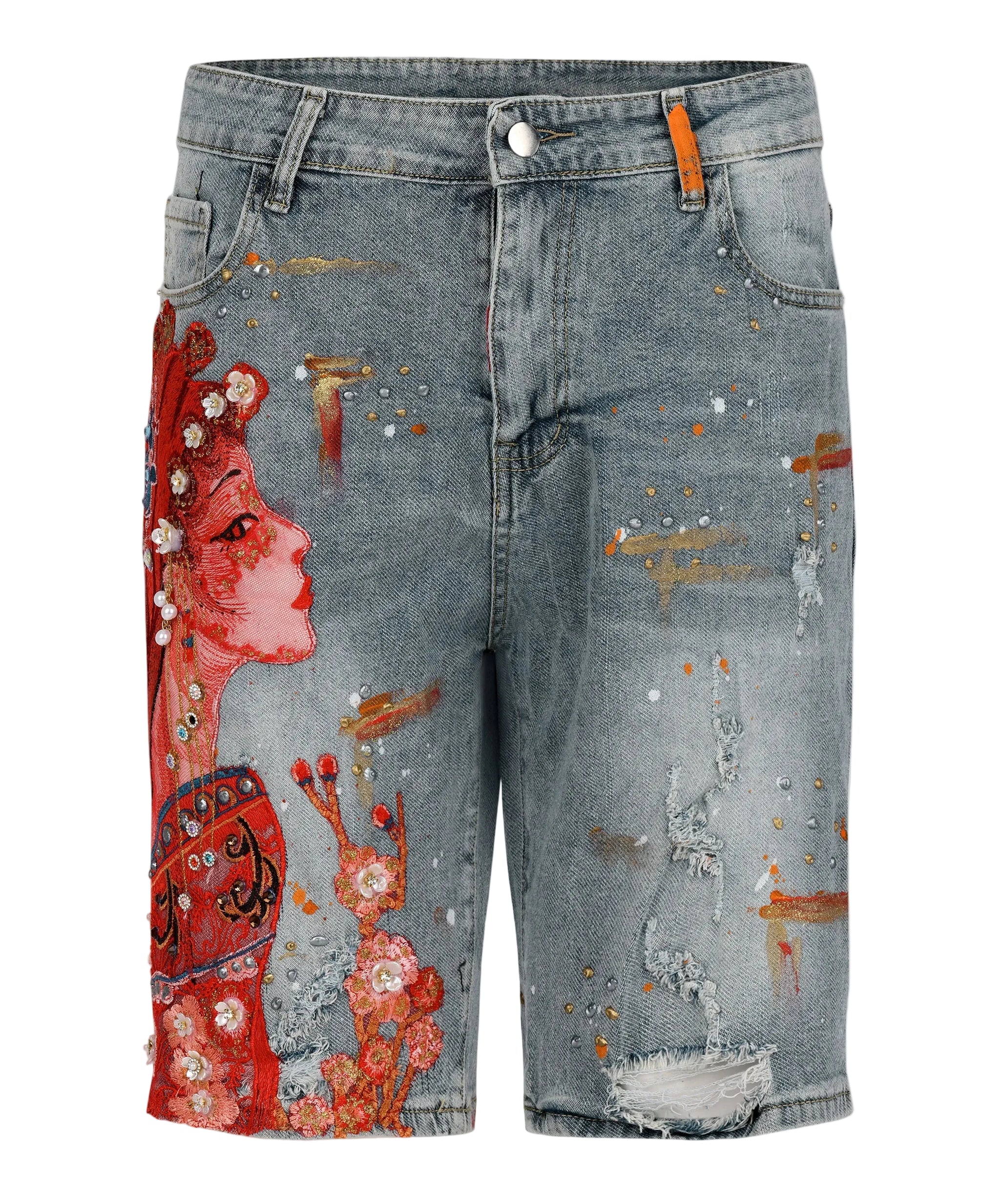 Kan Can Jeans Mid-Rise 8.5 Bermuda Cuffed Shorts Dark Wash KC8578D – American Blues