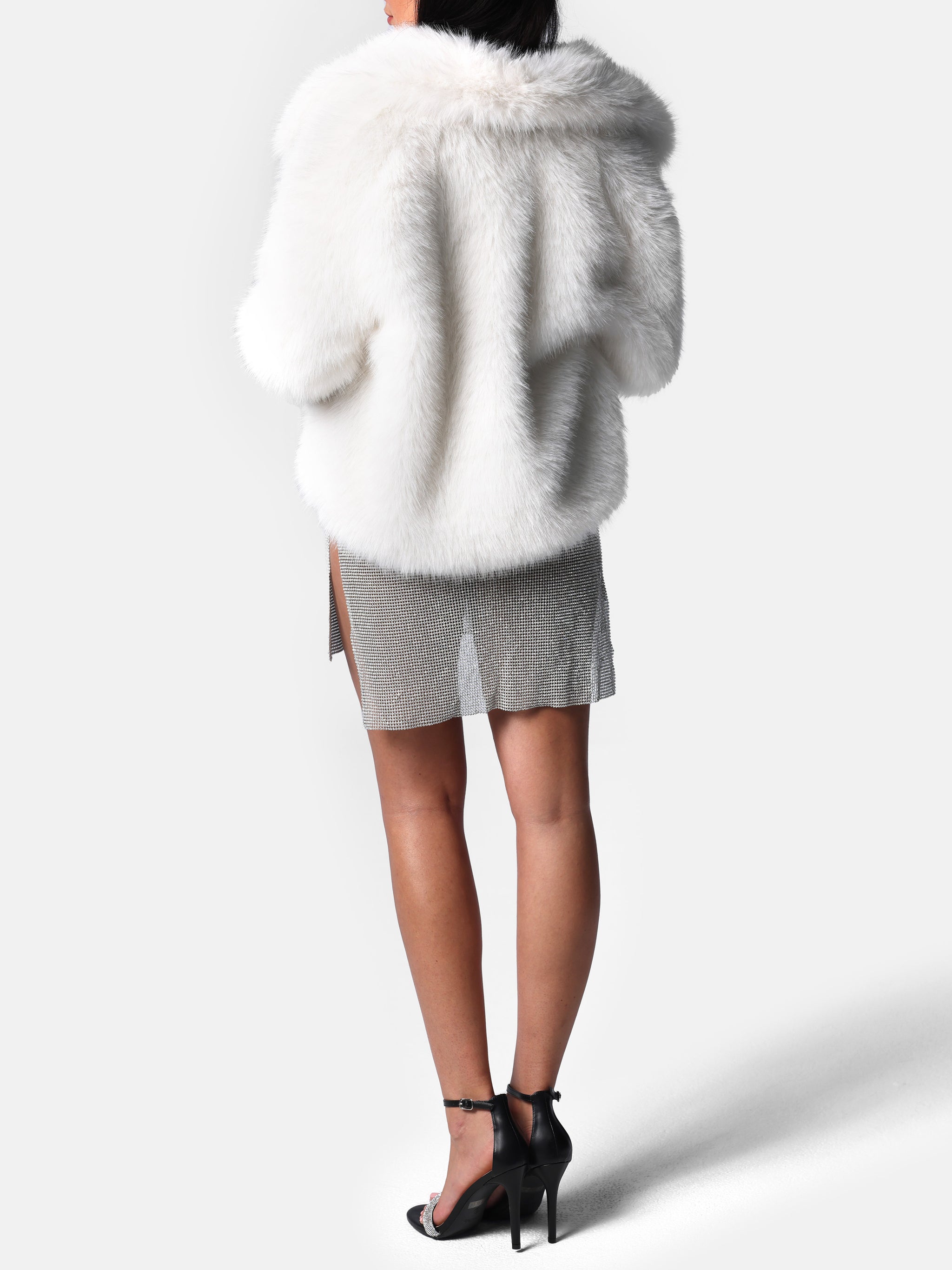 White Faux Fur Jacket – House of Eleven by Silva Twins