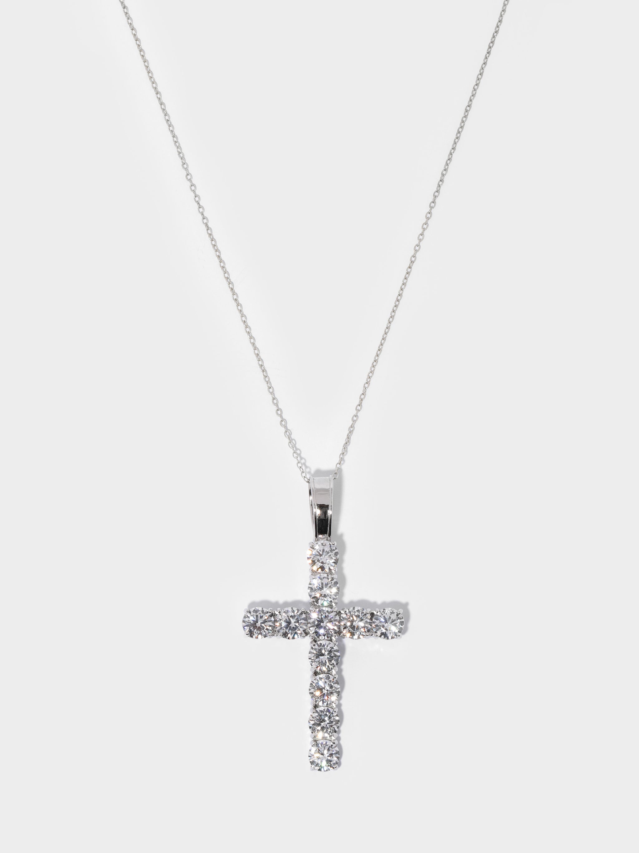 XL Crystal Cross Pendant Necklace – House of Eleven by Silva