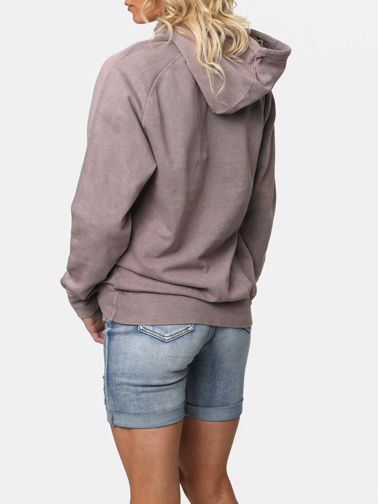 Woman wearing Lavender Vintage Wash HOF11 Hoodie