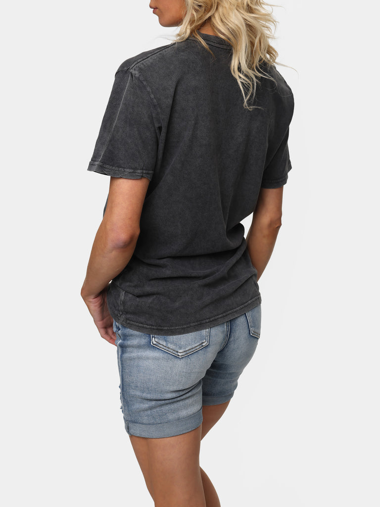 Woman wearing Charcoal Vintage Wash HOF11 T-Shirt