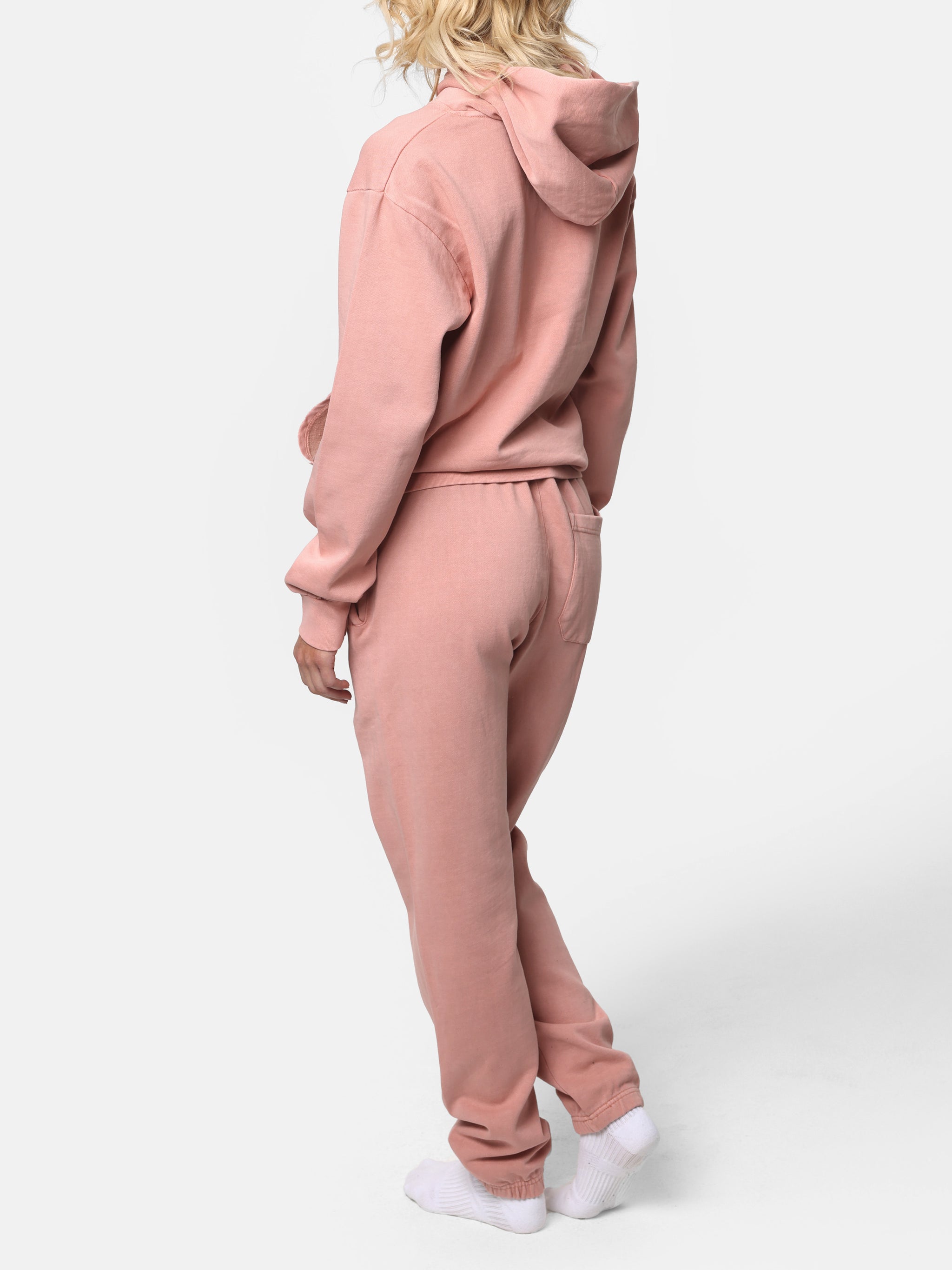Bedazzled Initial Pink Wash Joggers – House of Eleven by Silva Twins