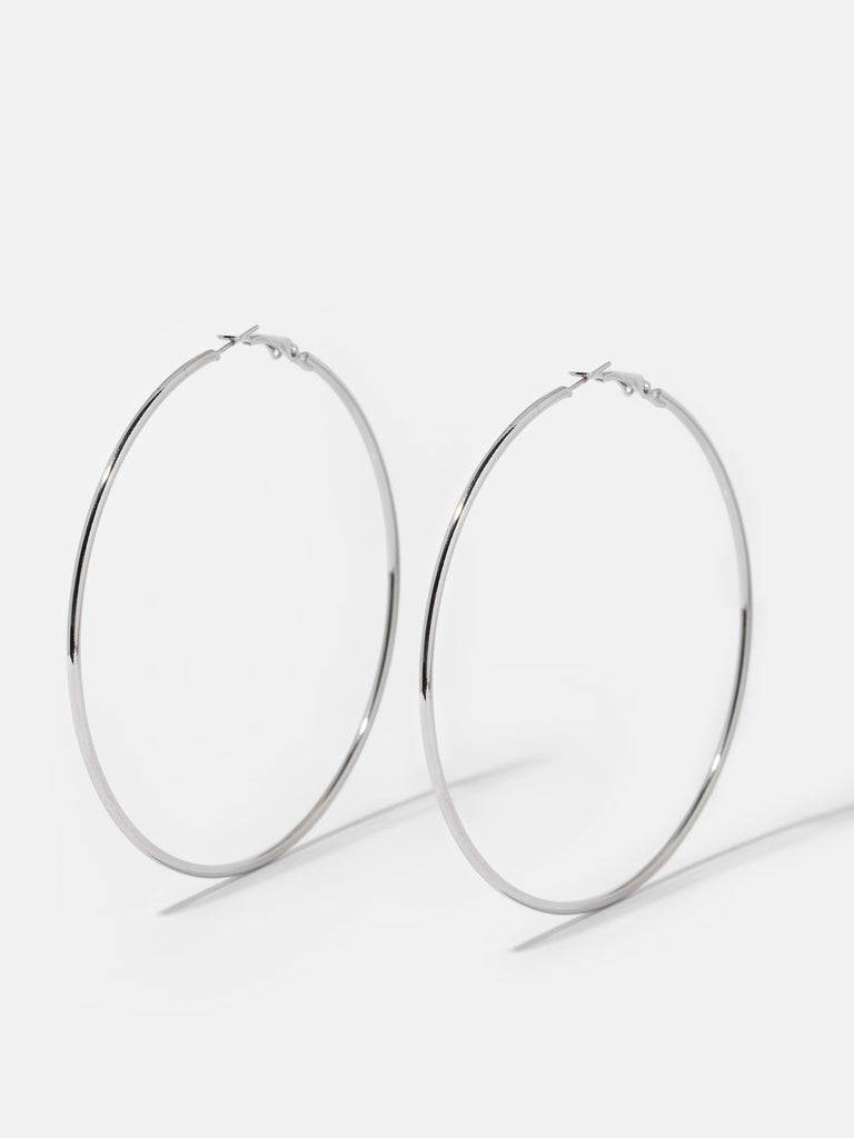 XL Classic Hoops in silver