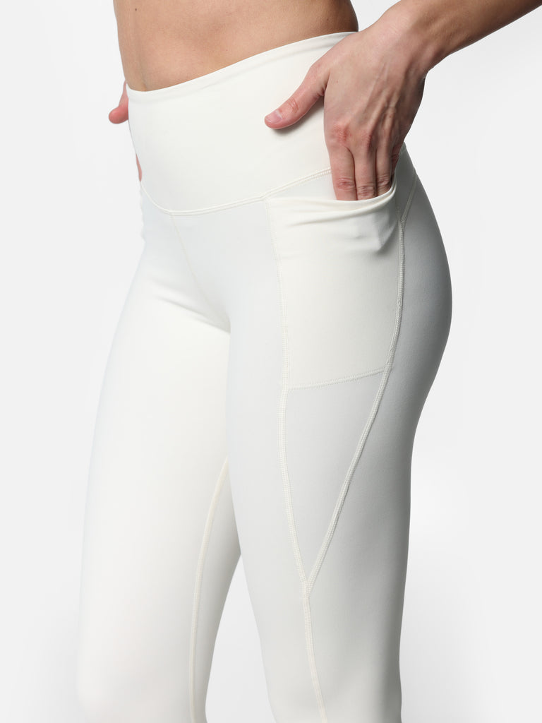 Woman wearing Beige HOF11 Active Leggings