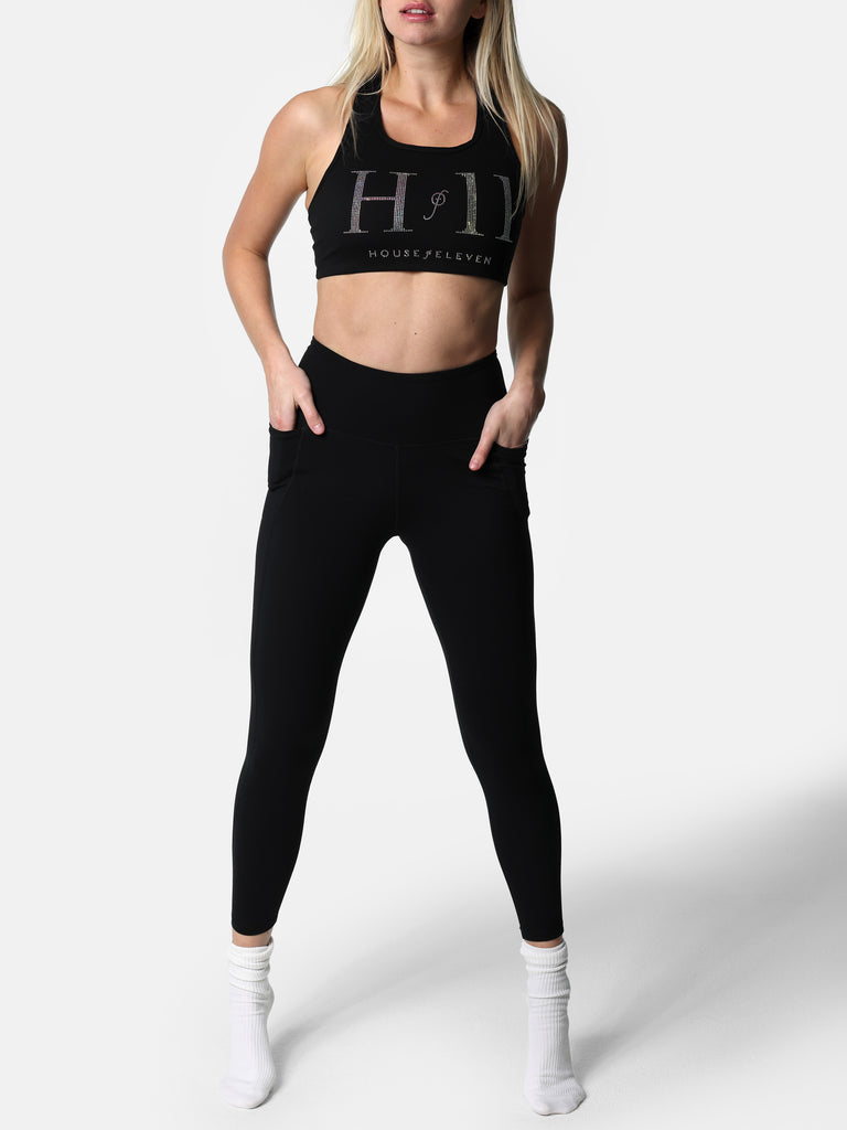 Woman wearing Black HOF11 Active Leggings