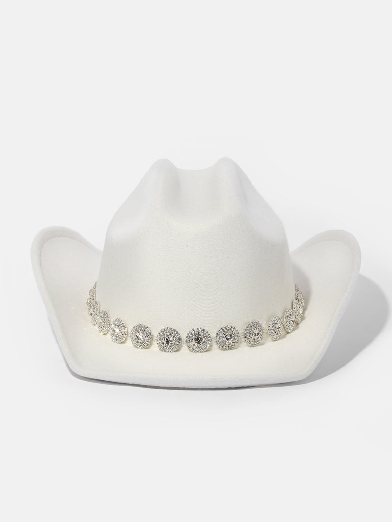 Crystal Band White Cowboy Hat