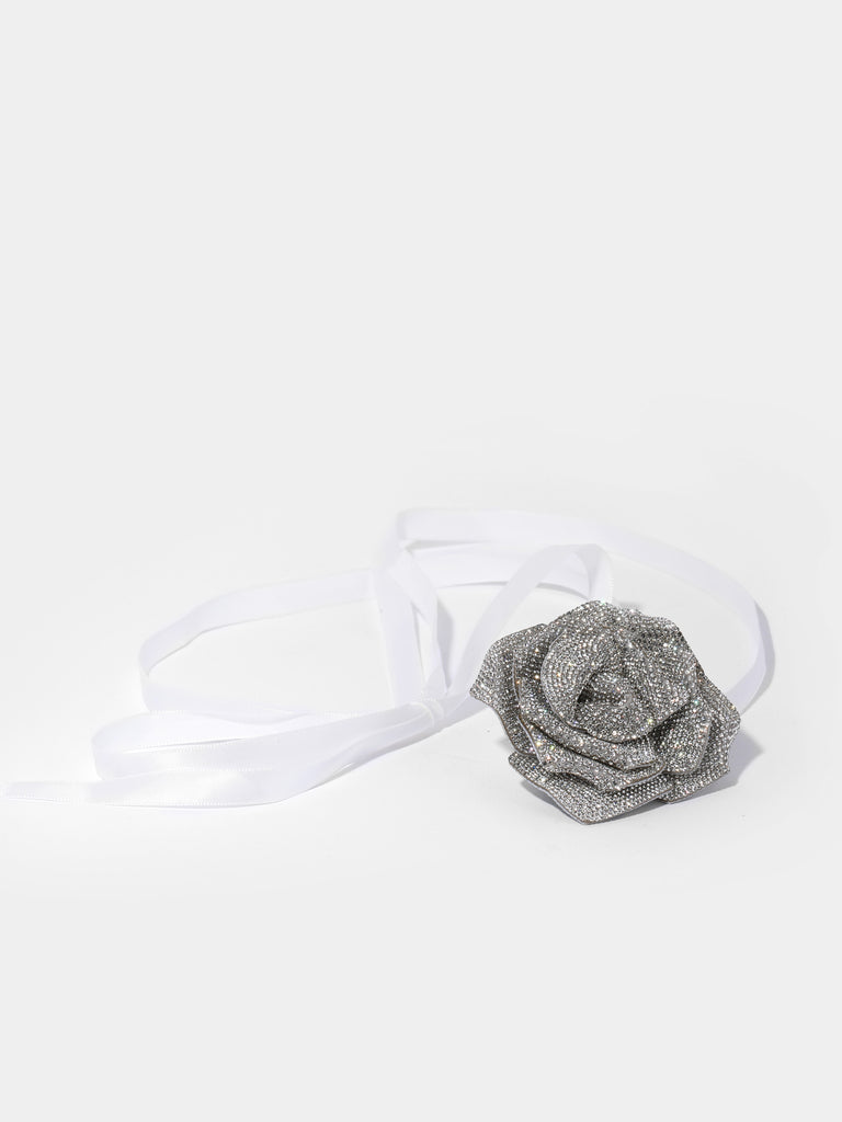 Product shot of Crystal Rose Choker Necklace