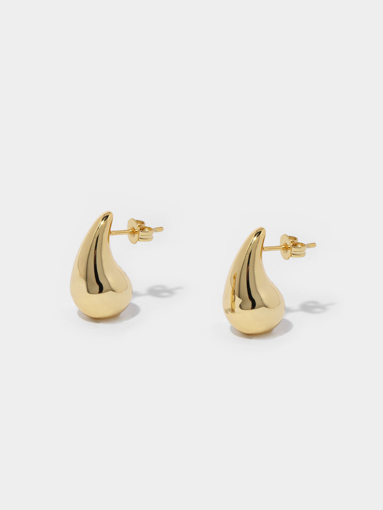 Product shot of Gold Teardrop Stud Earrings