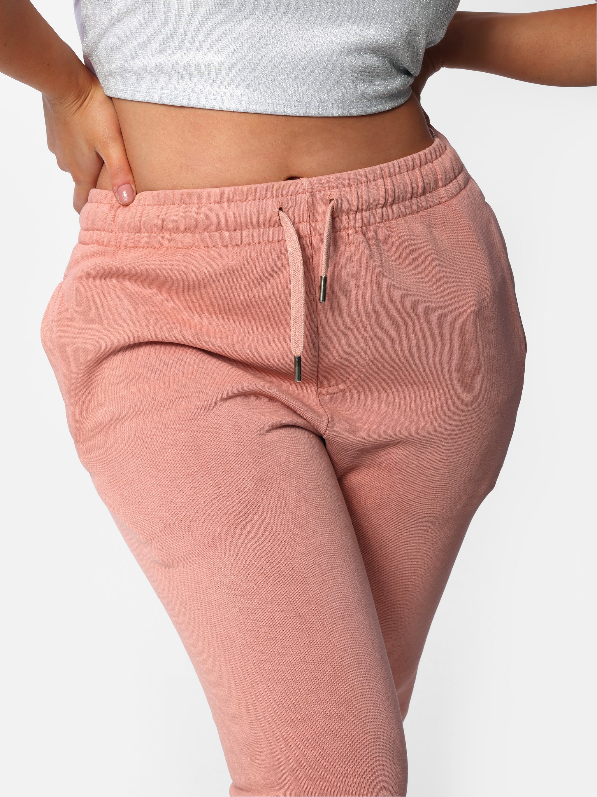 【KOOLOSET】Peach Deep Tuck Balloon Jogger Pink Peach Bedazzled Joggers – House of Eleven by Silva Twins
