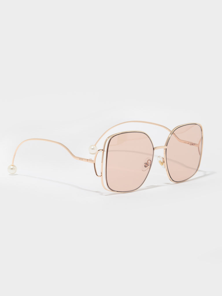 Aniko's Gold Frame Rose Sunglasses