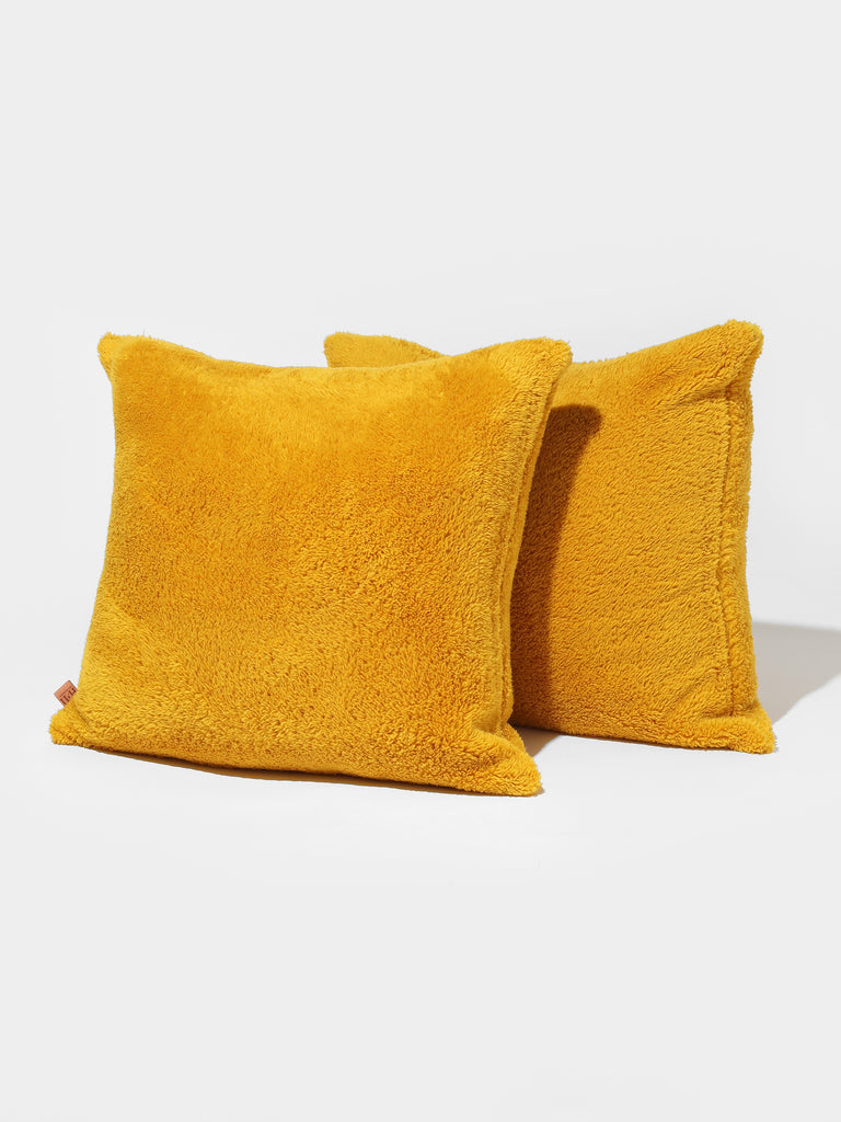 Golden Cozy Fuzz Pillow Case