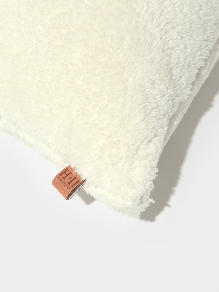 White Cozy Fuzz Pillow Case showing house of eleven tag