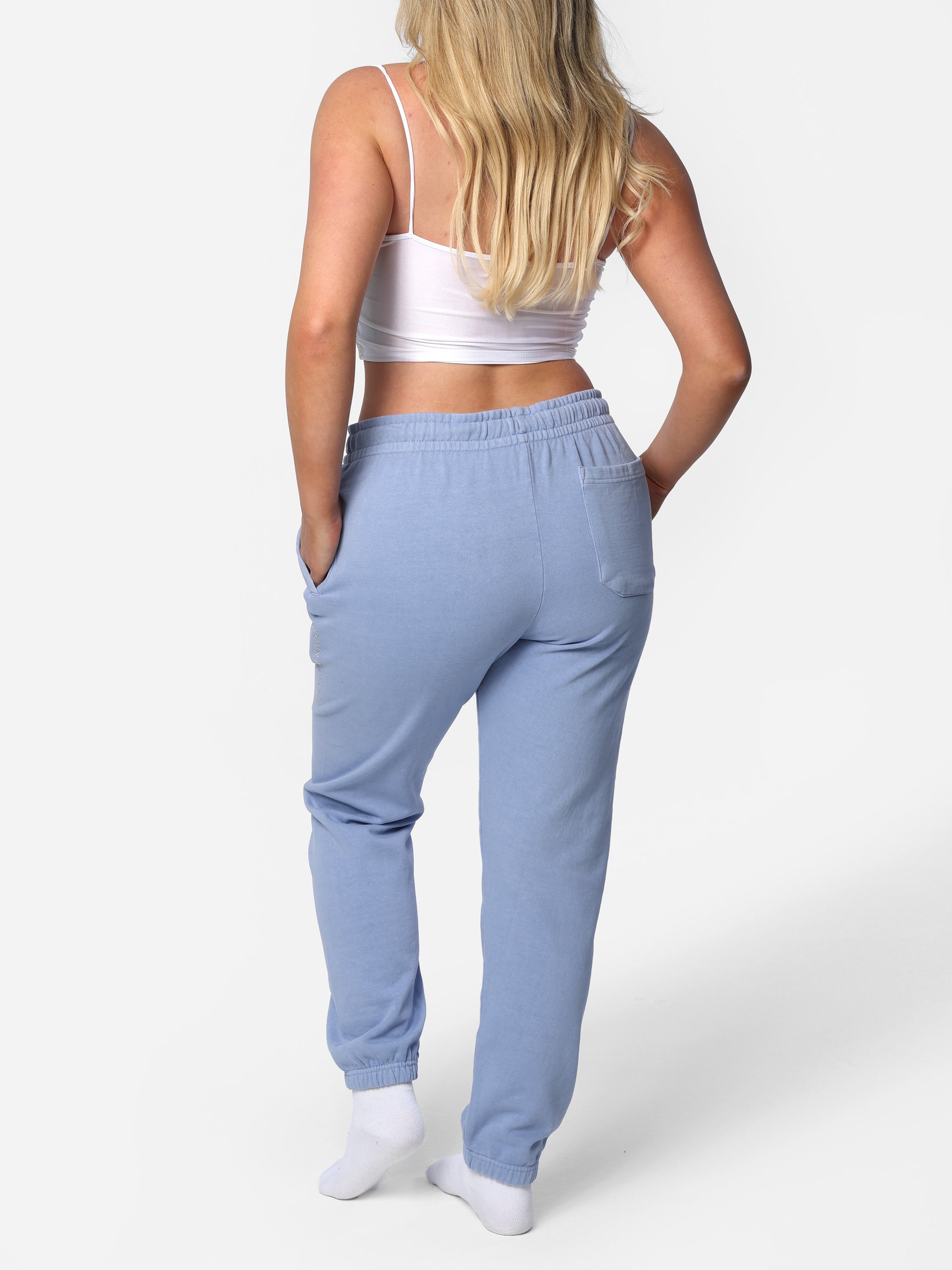 Baby Blue Bedazzled Joggers – House of Eleven by Silva Twins