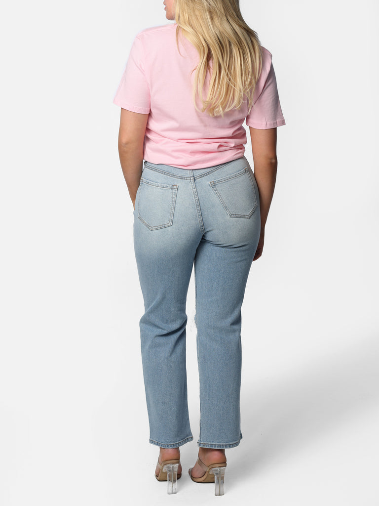 Woman wearing Pink Glitter HOF11 T-Shirt