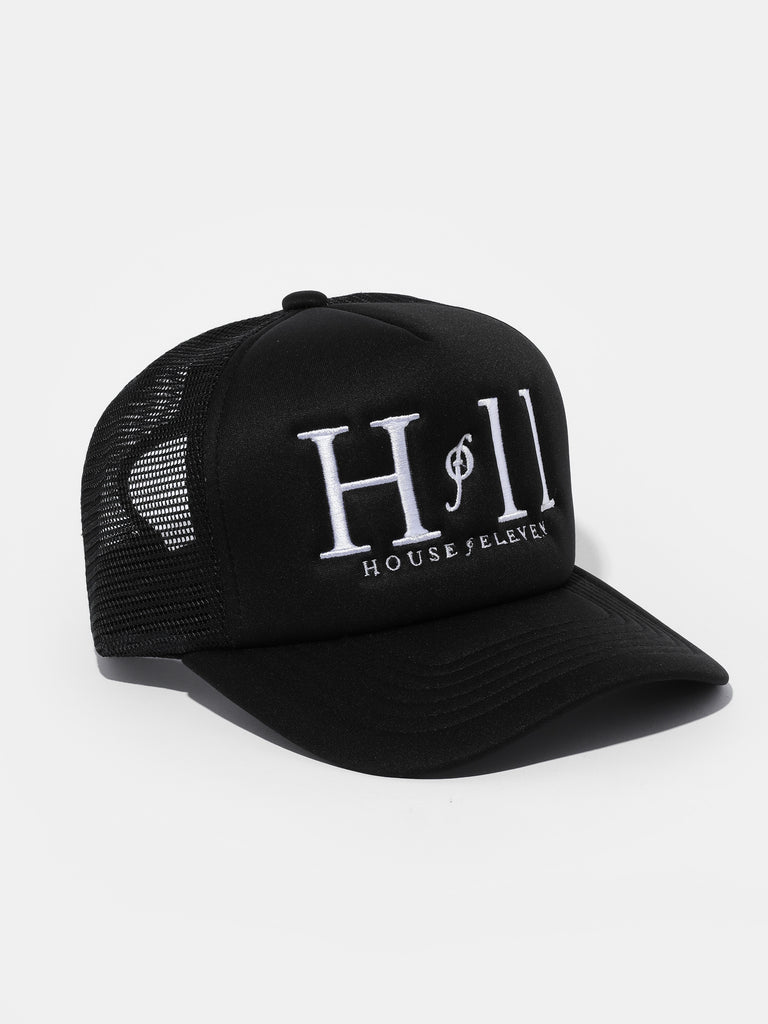 Black HOF11 Embroidered Flat Top Cap
