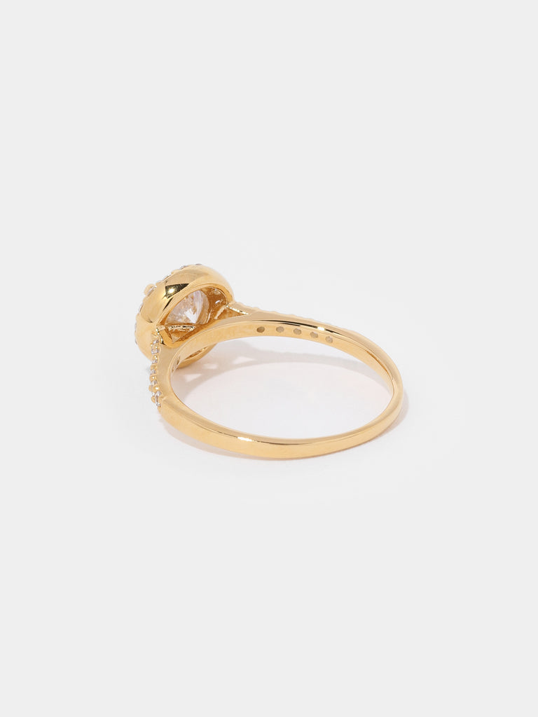 Gold Pavé Cluster Ring