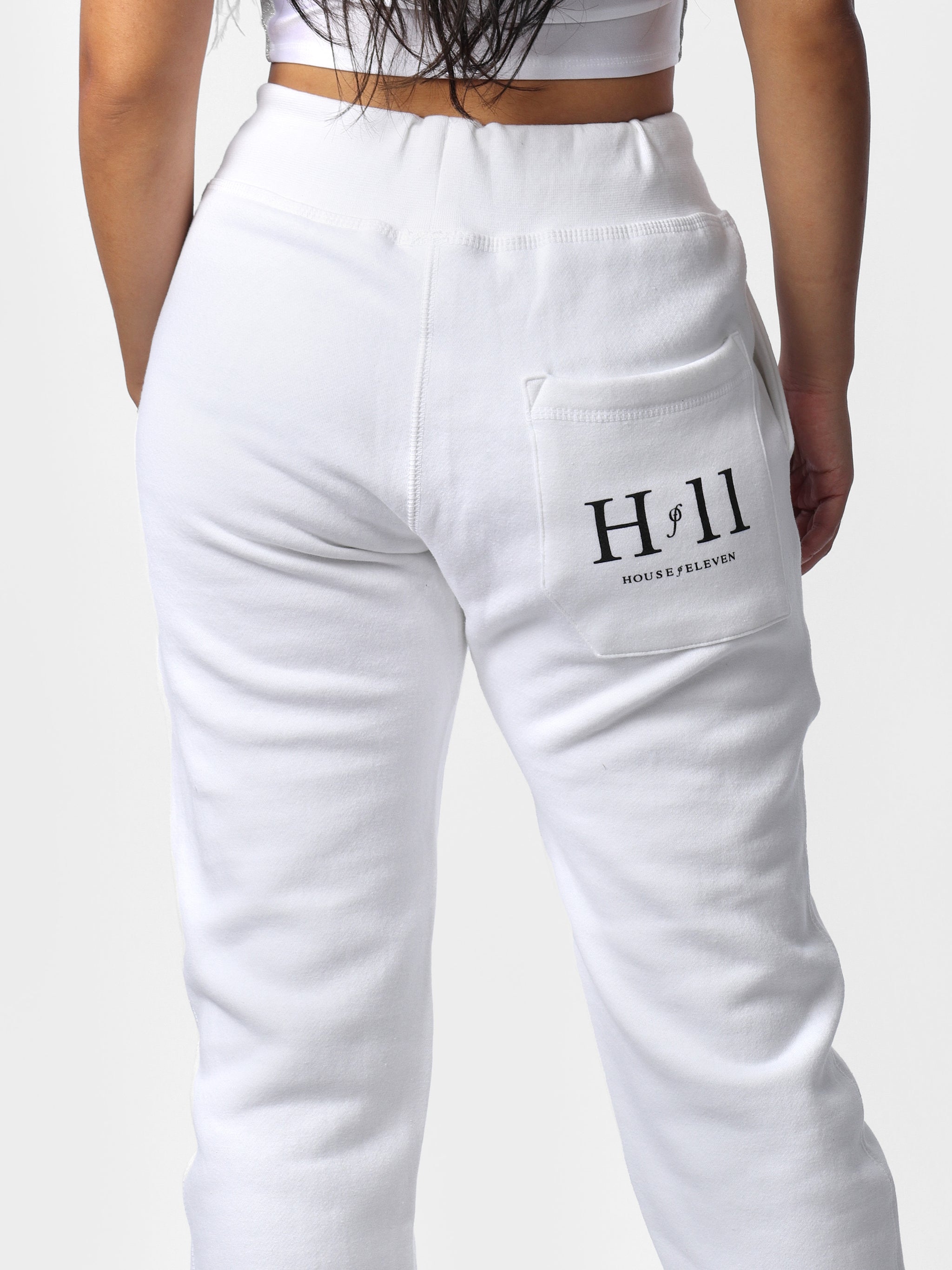 HOF11 White Joggers – House of Eleven by Silva Twins
