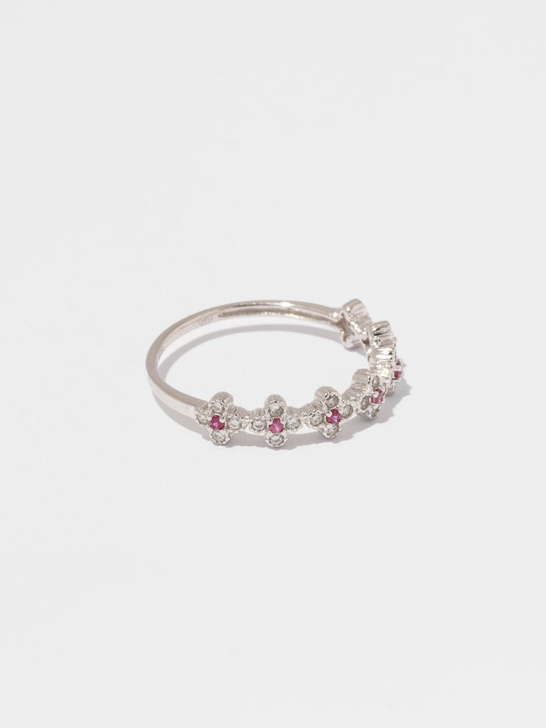 Product shot of Stackable Pavé Daisy Ring