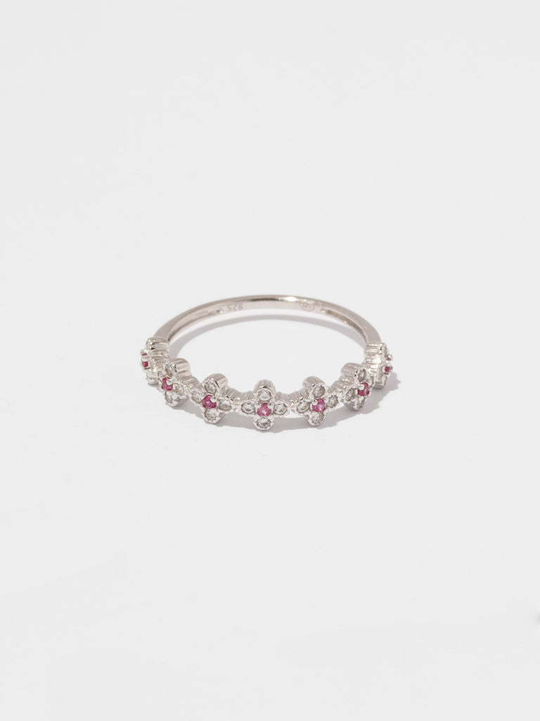 Product shot of Stackable Pavé Daisy Ring