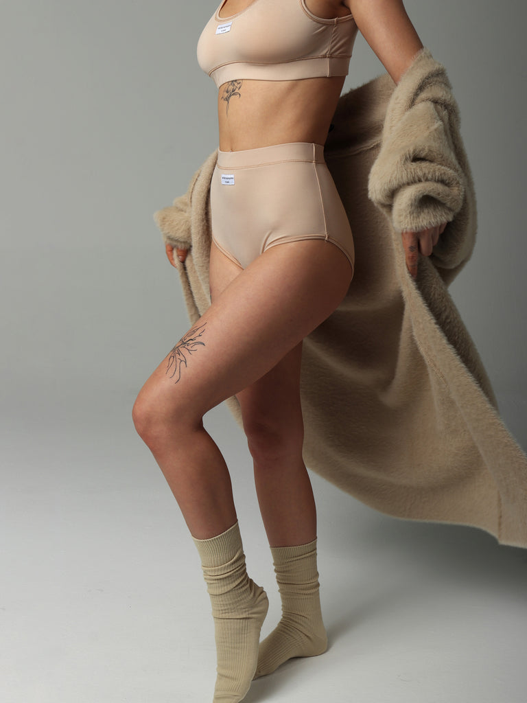 Woman wearing Beige Kentaro Basics Underwear